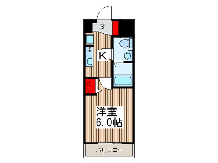 S-FORT川口並木(1K/1階)の間取り写真