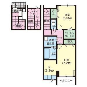 ミヤデュオ(1LDK/3階)の間取り写真