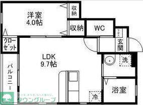 グローリア桜木(1LDK/1階)の間取り写真