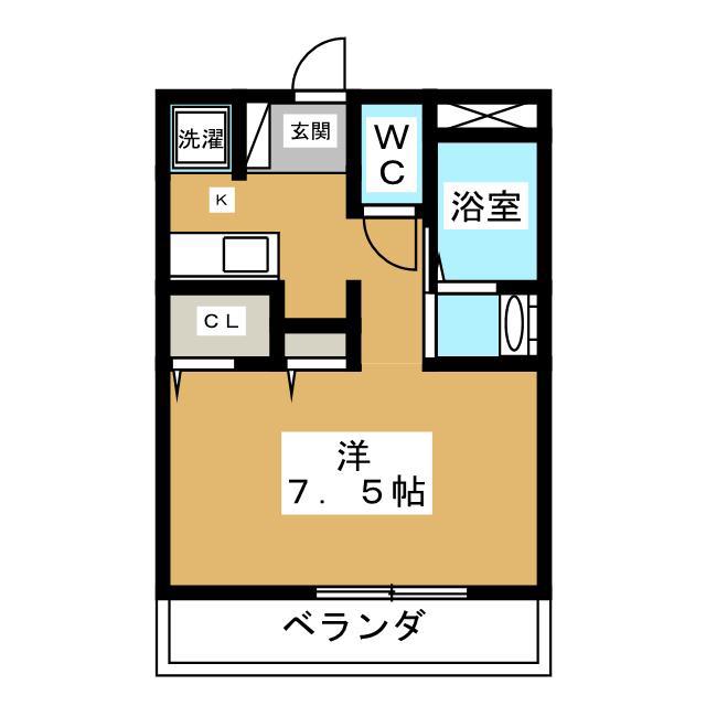 サンハイム(1K/2階)の間取り写真