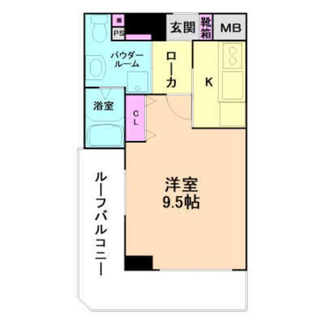 エスリード北浜(1K/13階)の間取り写真