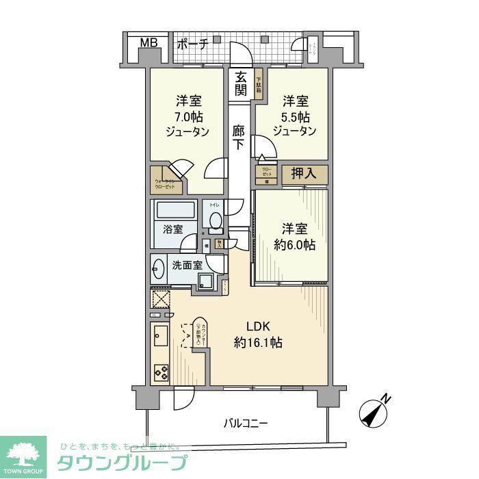 エル・スタージュ(3LDK/3階)の間取り写真
