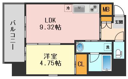 プレジオ亀有(1LDK/3階)の間取り写真