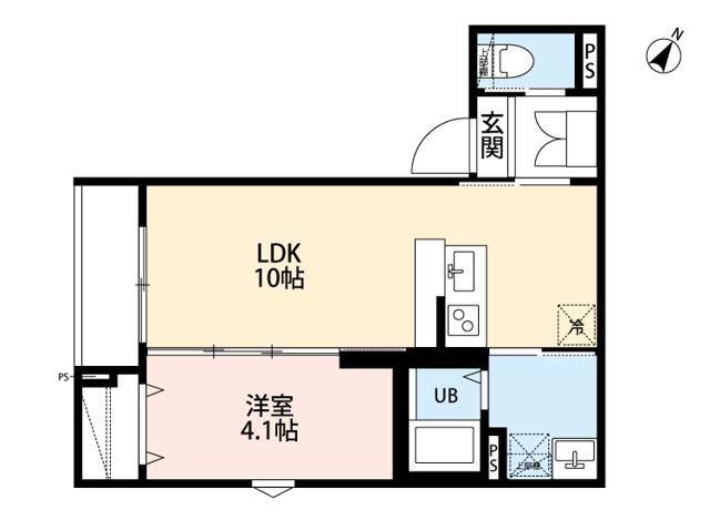 ROBOT HOME 上溝II(1LDK/3階)の間取り写真