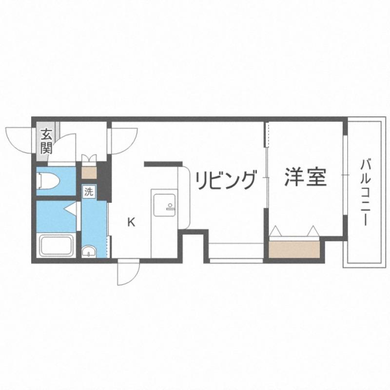 アリスマナーBLD(1LDK/8階)の間取り写真