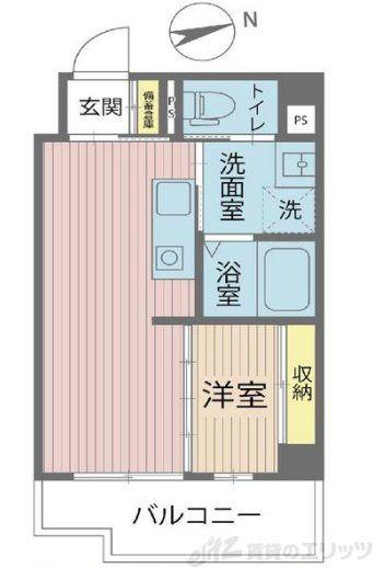 SHARIO GARDEN 新梅田(1DK/5階)の間取り写真