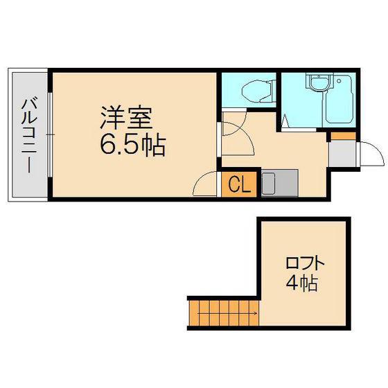 コスモアイリス(1K/1階)の間取り写真