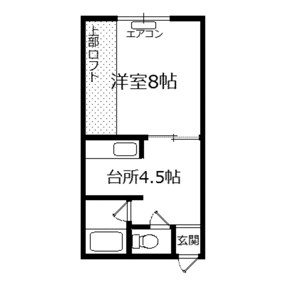 コーポ希(1K/1階)の間取り写真