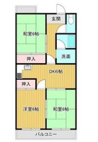 リアライズ尾頭橋(3DK/7階)の間取り写真