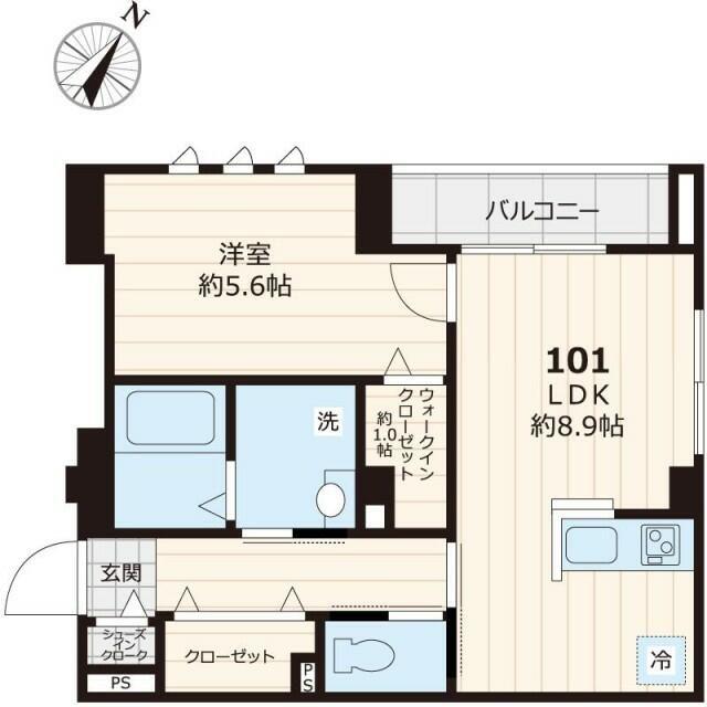 RAPPORT H&Sラポール エイチアンドエス(1LDK/1階)の間取り写真