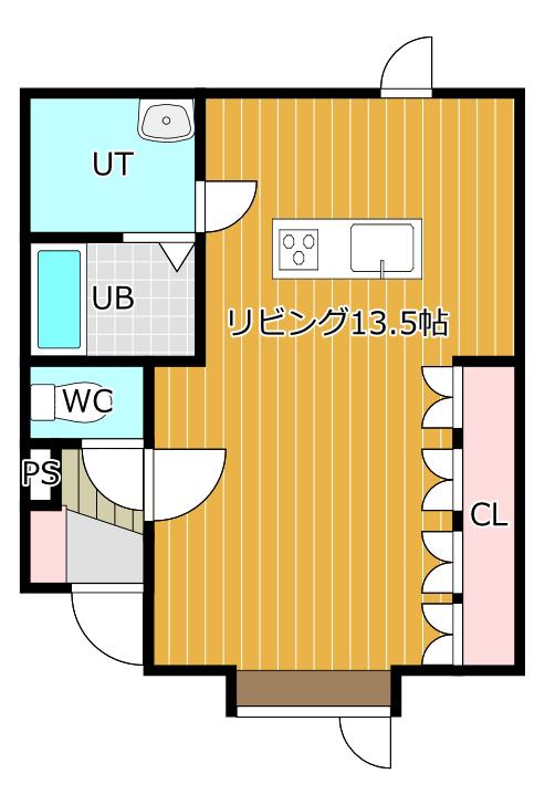 NEKOSTATE(ワンルーム/2階)の間取り写真