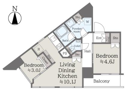 BA APARTMENT(1SLDK/6階)の間取り写真