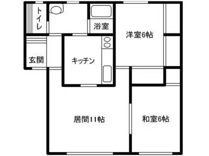 グランドールRAN(2LDK/1階)の間取り写真