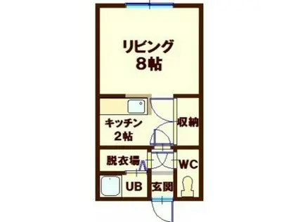 LE CHAT TABBY IV(ワンルーム/2階)の間取り写真