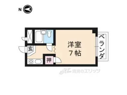 カルチェヴィラ吉勇(1K/3階)の間取り写真