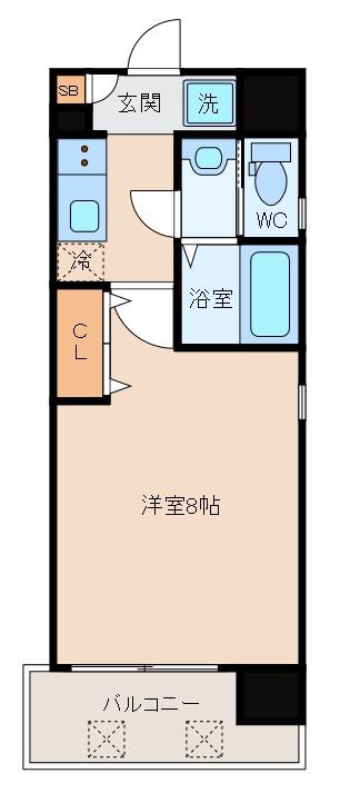 エスリード新大阪コンフォートI番館(1K/5階)の間取り写真