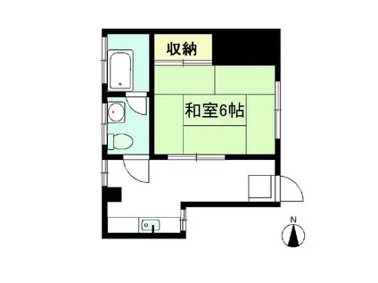 高橋ハイツ(1DK/1階)の間取り写真