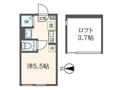 CORE STYLE板橋(ワンルーム/2階)の間取り写真