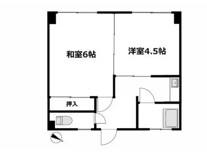 浅草セントラルマンション(2K/2階)の間取り写真