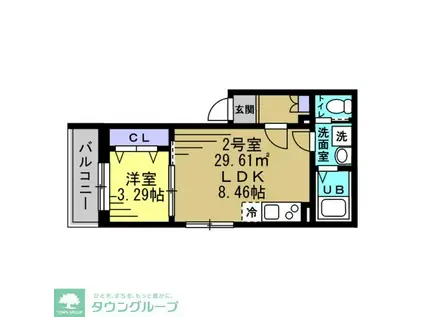 LD八千代中央(1LDK/3階)の間取り写真