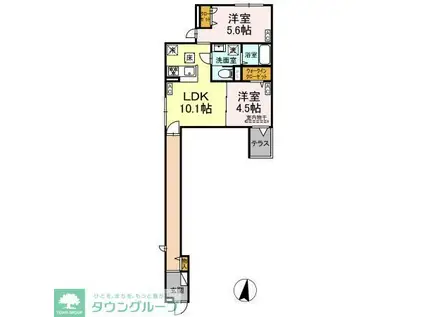 グラナーデ興宮町(2LDK/1階)の間取り写真
