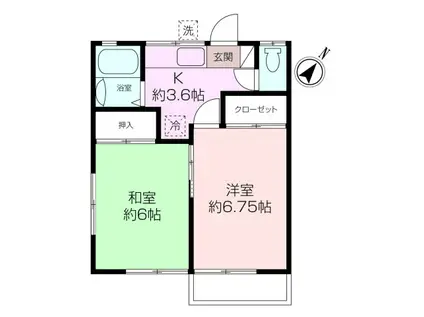 ハイツ小島(2K/2階)の間取り写真