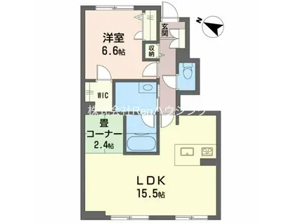 シャーメゾンガーデン松茂(1LDK/1階)の間取り写真