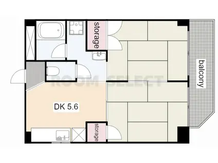 荒中マンション(2DK/2階)の間取り写真