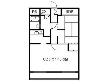 ダイアナ常盤ヒルズ(1LDK/4階)の間取り写真