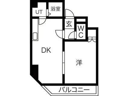 BERLINETTAN21(1DK/3階)の間取り写真