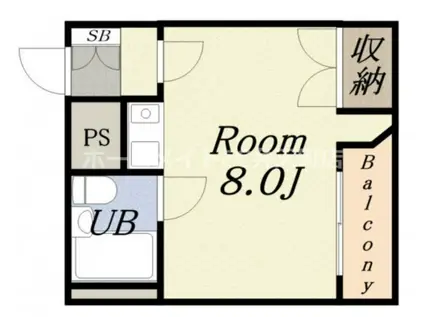 アーバンモール八幡屋(ワンルーム/3階)の間取り写真