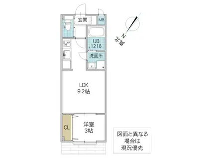 THE KASHIWANOHA II(1LDK/1階)の間取り写真