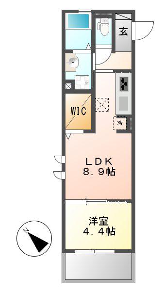 グランドール千種(1LDK/1階)の間取り写真