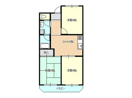 メゾン長井(3DK/3階)の間取り写真