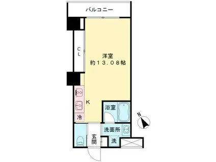 JR横浜線 橋本駅(神奈川) 徒歩6分 10階建 築7年(ワンルーム/4階)の間取り写真