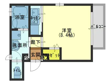 ジョリシャンブルII(ワンルーム/3階)の間取り写真