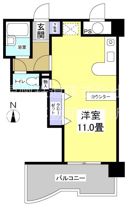 サンパレス21萩丘西(ワンルーム/2階)の間取り写真