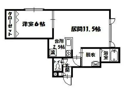 パークタウン7・1(1LDK/1階)の間取り写真