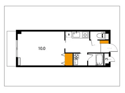 コンフォートケヤキ(1K/4階)の間取り写真