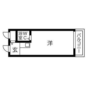 スタジオ26(ワンルーム/3階)の間取り写真