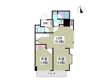 グレイス白金(1LDK/5階)の間取り写真