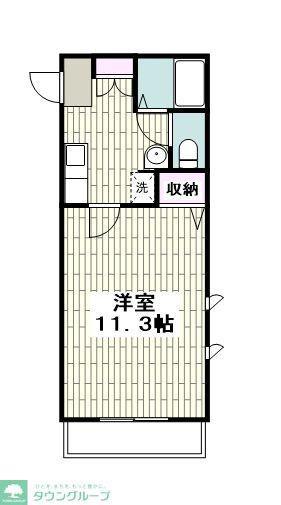 SEASIDE湘南(1K/1階)の間取り写真