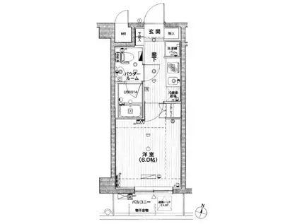 SIN-CITY板橋本町(1K/2階)の間取り写真