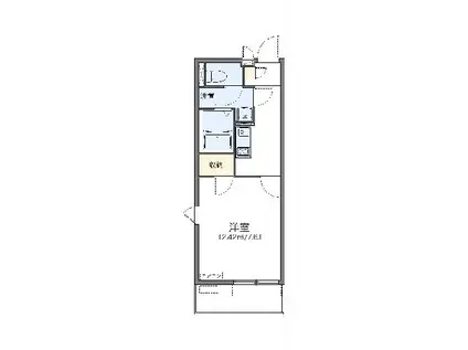 レオネクストルナルミエール越谷(1K/3階)の間取り写真