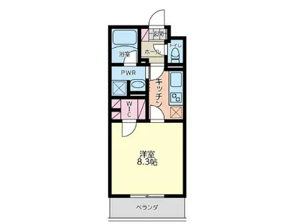 田名塩田マンション(1K/1階)の間取り写真