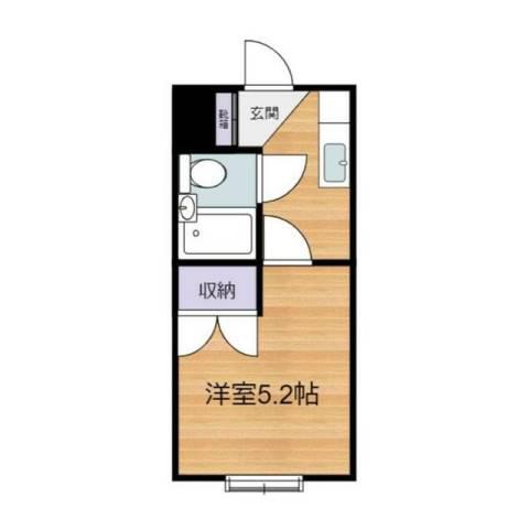 ヘリオス378谷保(1K/2階)の間取り写真