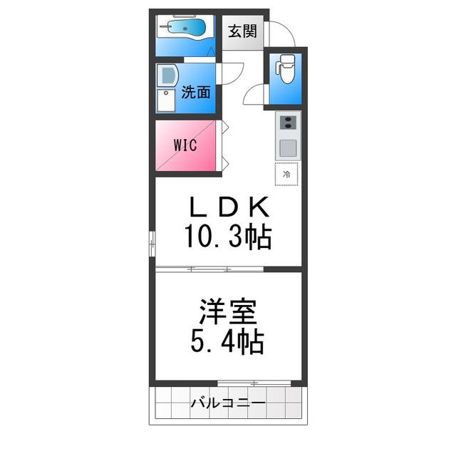 フジパレス堺大浜V番館(1LDK/2階)の間取り写真
