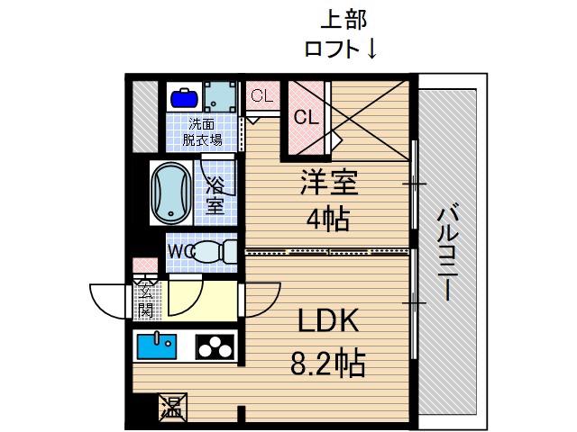 コルテ・ビラージュ(1LDK/2階)の間取り写真