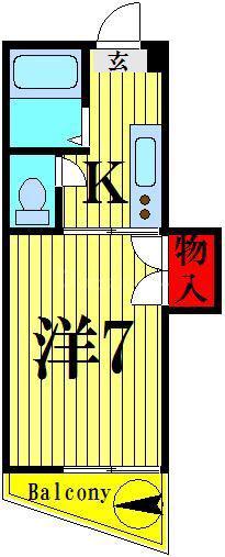 第二堀家ビル(1K/2階)の間取り写真
