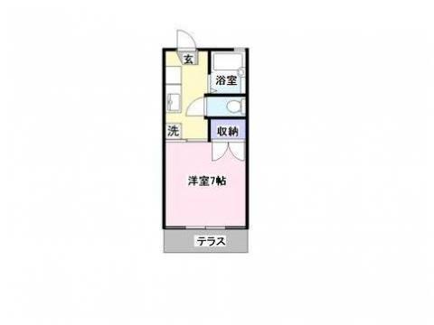 アンビション都賀(1K/2階)の間取り写真